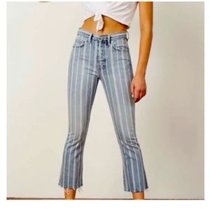 Boyish Stanley Jeans in They Made Me A Criminal Striped Crop Flare